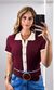 Blusa Polo Tricô Modal - Bordô