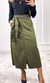 Saia Midi Reta Suede - Verde Militar