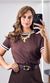 Blusa Tricô Modal Gola Trabalhada - Marrom