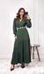Vestido Linho com Manga Liberty - Verde Escuro