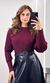 Blusa Curta Tricô Modal Eloá - Bordô