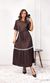 Vestido Linho com Guipir - Marrom