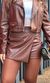 Short Saia Transpassado Courino - Marrom