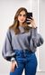 Blusa Ampla Tricô Modal Eloá - Cinza Mescla