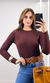 Blusa Cacharrel Manga Longa - Marrom