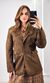 Maxi Blazer Suede - Marrom