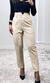 Calça Alfaiataria Skinny Cós Largo - Bege