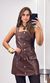 Conjunto Courino Saia e Blusa Botões - Marrom