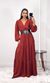 Vestido Longo Crepe com Manga - Terracota