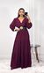 Vestido Longo Crepe com Manga - Vinho