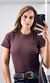 Blusa Canelada - Marrom Escuro