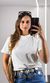 Camiseta Genevieve com Gola - Branco
