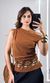 Blusa Ombro a Ombro - Marrom