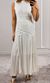 Vestido Laise Cavado Gola Alta - Branco