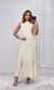 Vestido Laise Cavado Gola Alta - Amarelo