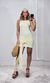 Vestido Curto Crochê com Amarração - Bege