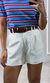 Short Linho Cinto Ráfia - Branco