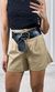 Short Linho Cinto Ráfia - Caqui