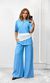 Conjunto Canelado Camiseta e Calça - Azul Candy