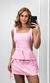 Conjunto Blusa Peplum e Saia Cargo - Rosa