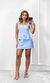 Conjunto Blusa Peplum e Saia Cargo - Azul