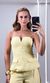 Corset Mini Decote V - Amarelo Candy