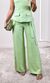 Calça Alfaiataria Reta com Faixa - Verde