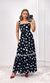 Vestido Evasê com Guipir Poá - Preto/Branco