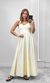 Vestido Godê Bordado Ramos - Amarelo Claro