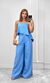 Conjunto Blusa Assimétrica e Calça Pantalona - Azul