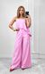 Conjunto Blusa Assimétrica e Calça Pantalona - Rosa