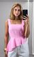 Blusa Linho Assimétrica - Rosa Candy