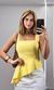 Blusa Linho Assimétrica - Amarelo Candy