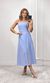 Vestido Evase Cintura Guipir - Azul Candy