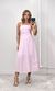 Vestido Evase Cintura Guipir - Rosa Candy