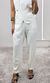 Calça reta Botão Marmorizado - Branco