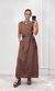 Vestido Reto Decote Redondo Haze - Marrom