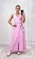 Vestido Reto Decote V Hilary - Rosa Candy