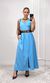 Vestido Reto Decote V Hilary - Azul Candy