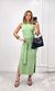 Vestido Cavado com Fivela Amarração - Verde