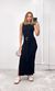 Vestido Cavado com Fivela Amarração - Preto