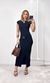 Vestido Cavado com Fivela - Preto