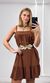 Vestido Viscolinho Reto - Marrom Barro