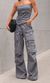 Calça Jeans Cargo Utility - Cinza Chumbo