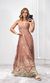 Vestido Evase Barra Guipir - Chocolate