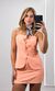 Conjunto Colete e Short Saia Laura - Laranja Candy