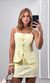 Conjunto Colete e Short Saia Laura - Amarelo Candy