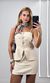 Conjunto Colete e Short Saia Laura - Bege