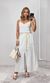 Conjunto Blusa e Saia Cinto Crochê - Branco