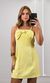 Vestido Alça Decote Laço - Amarelo
